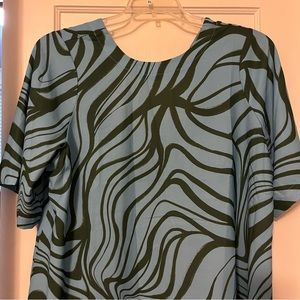 NWT ASOS Another Reason Blue & Green Swirl Dress Size 10